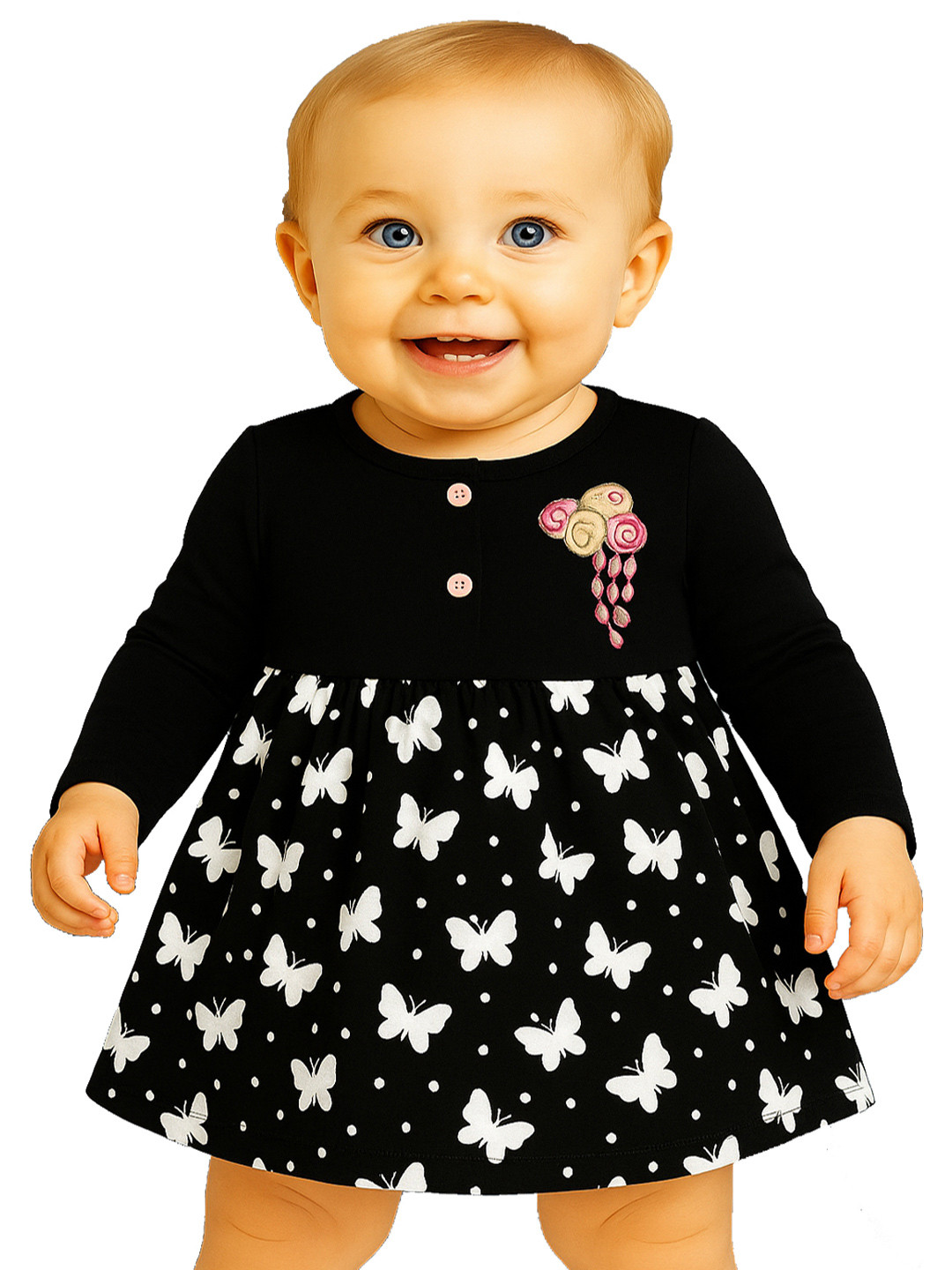 KidzzCart Polka Dot Print Fit & Flare Dress