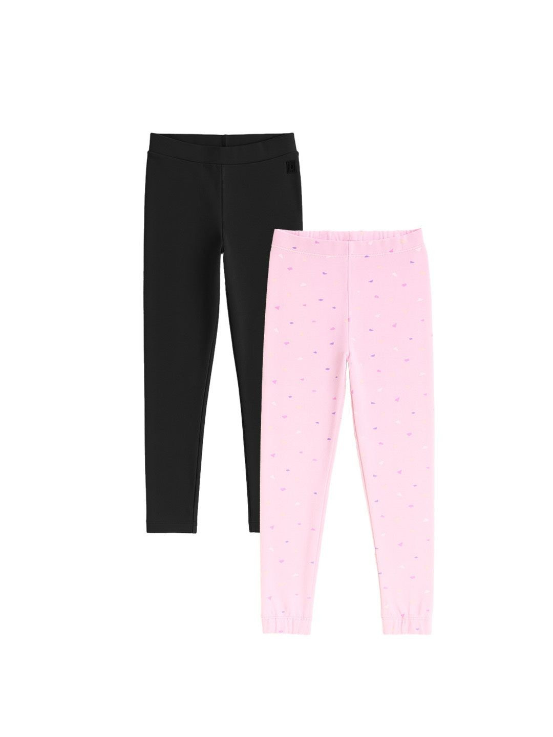 Dotokids Girls Pack of 2 Adjustable Waist Cotton Leggings