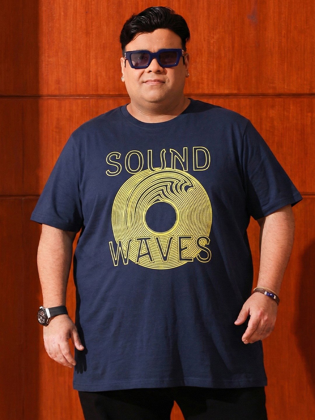 bigbanana Plus Size Cotton Typography Round Neck Short Sleeves T-shirt