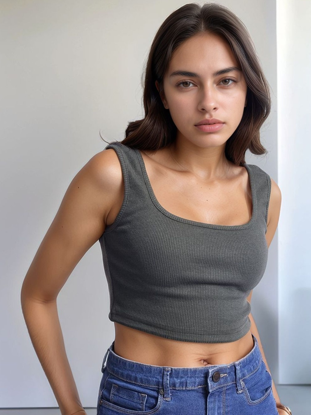 Fashfun Cotton Tank Crop Top