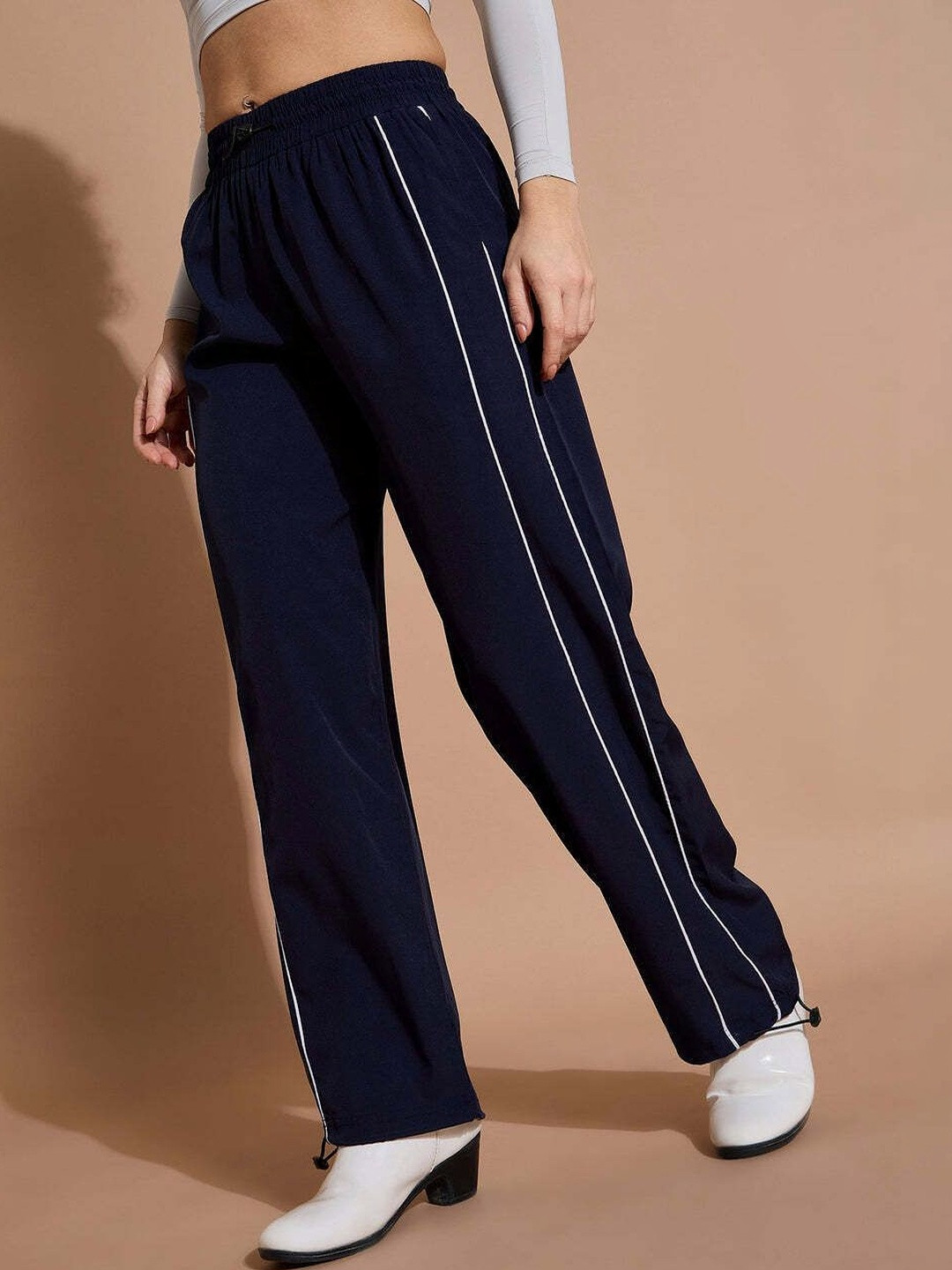 LEXREX Women High-Rise Trousers