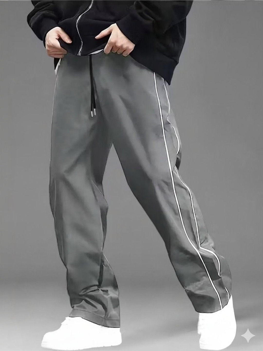 LEXREX Men High-Rise Trousers