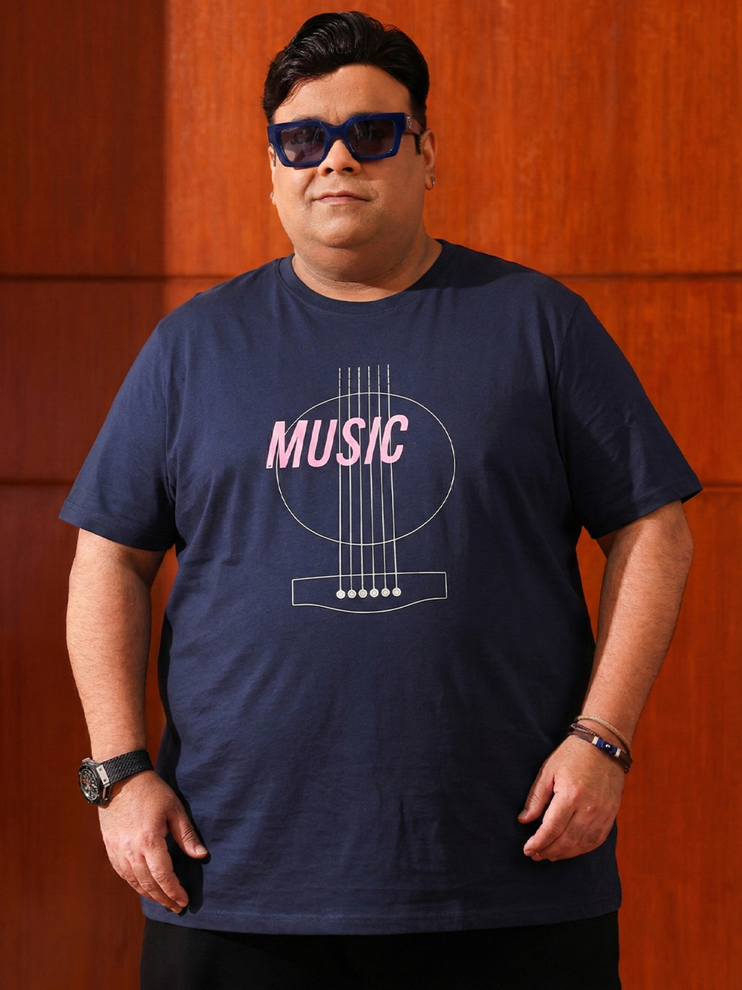 bigbanana Plus Size Cotton Embroidered Typography Round Neck Short Sleeves T-shirt