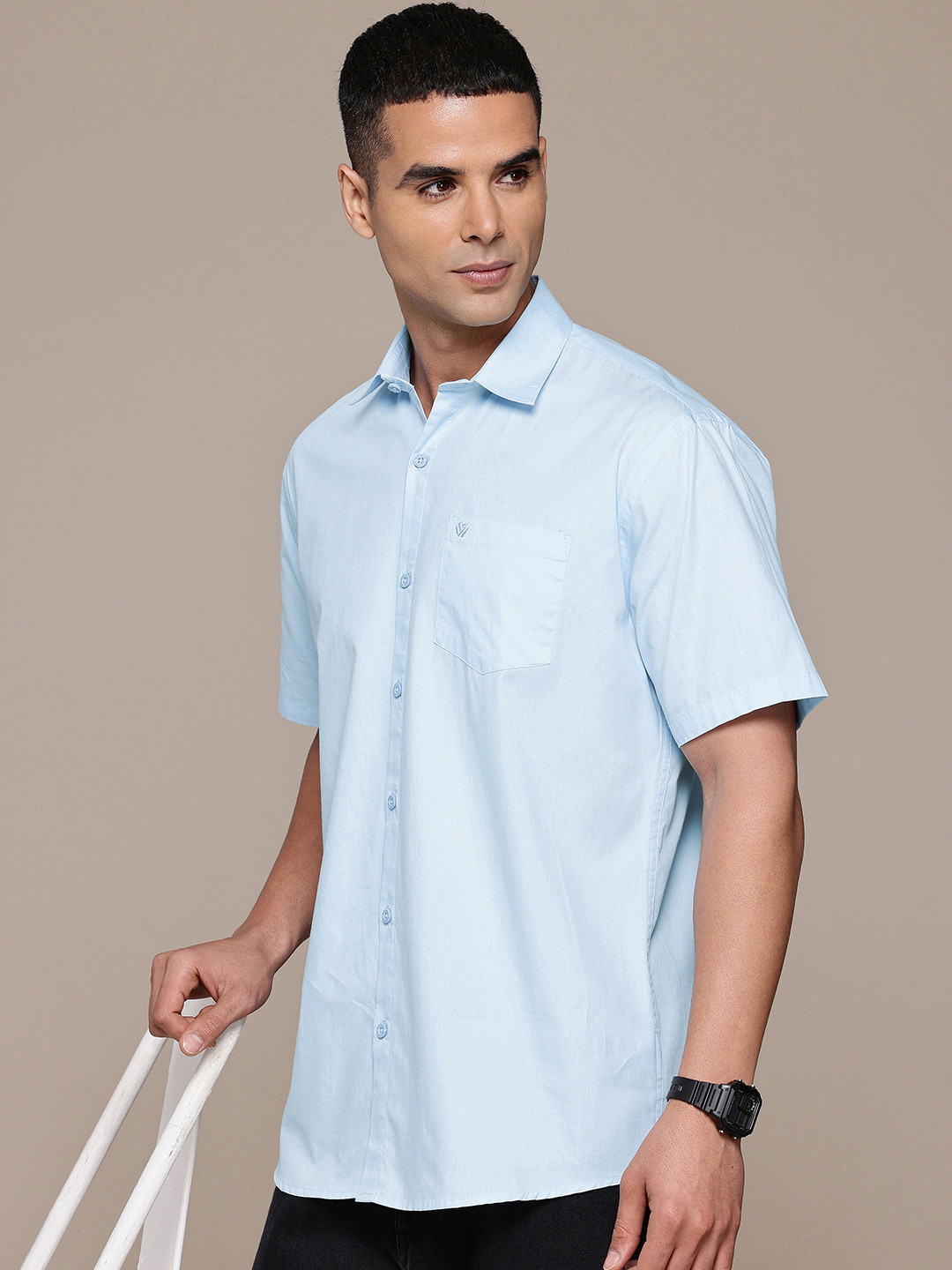 Blue Regular Fit Casual Shirt