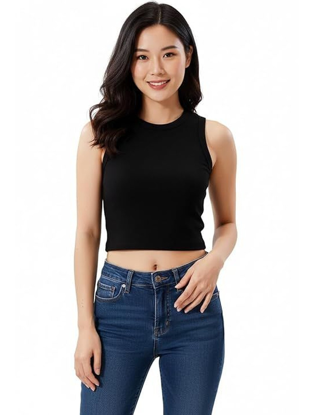 Thrifty Thread Cotton Blend Crop Top