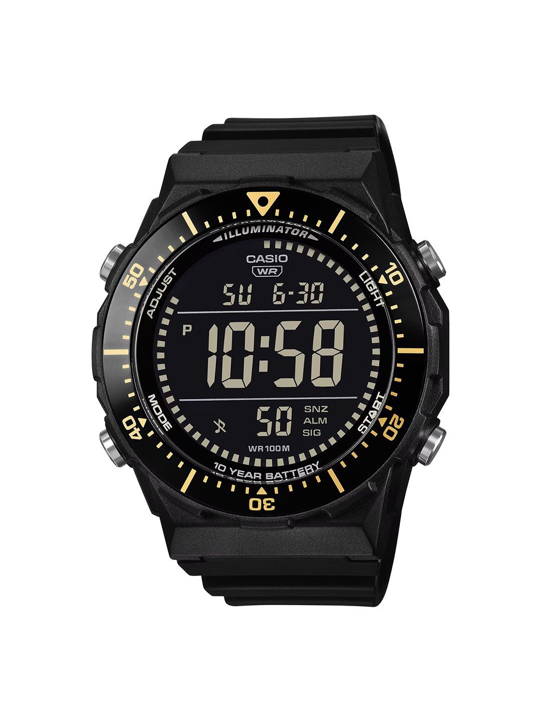 CASIO Men Dial & Straps Digital Stopwatch Watch D404