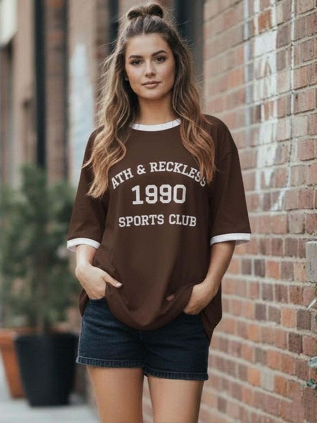 TQH Women Typography Printed T-shirt