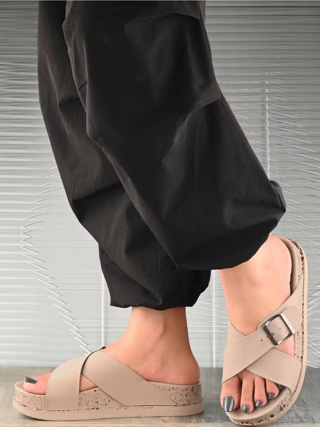 K Footlance Women PU Comfort Sandals