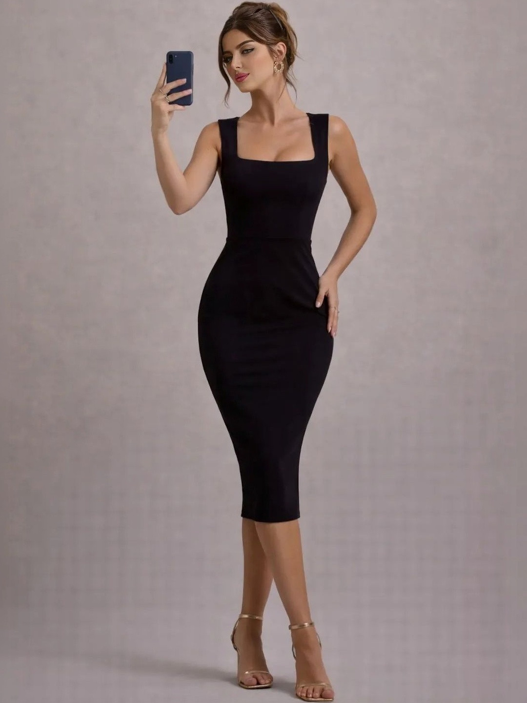 TRAQUILA Bodycon Midi Dress