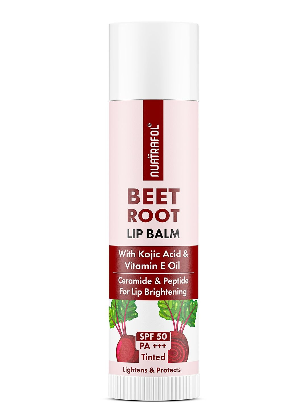NUATRAFOL Beetroot Tinted Lip Balm With SPF 50 PA+++ - 5 g