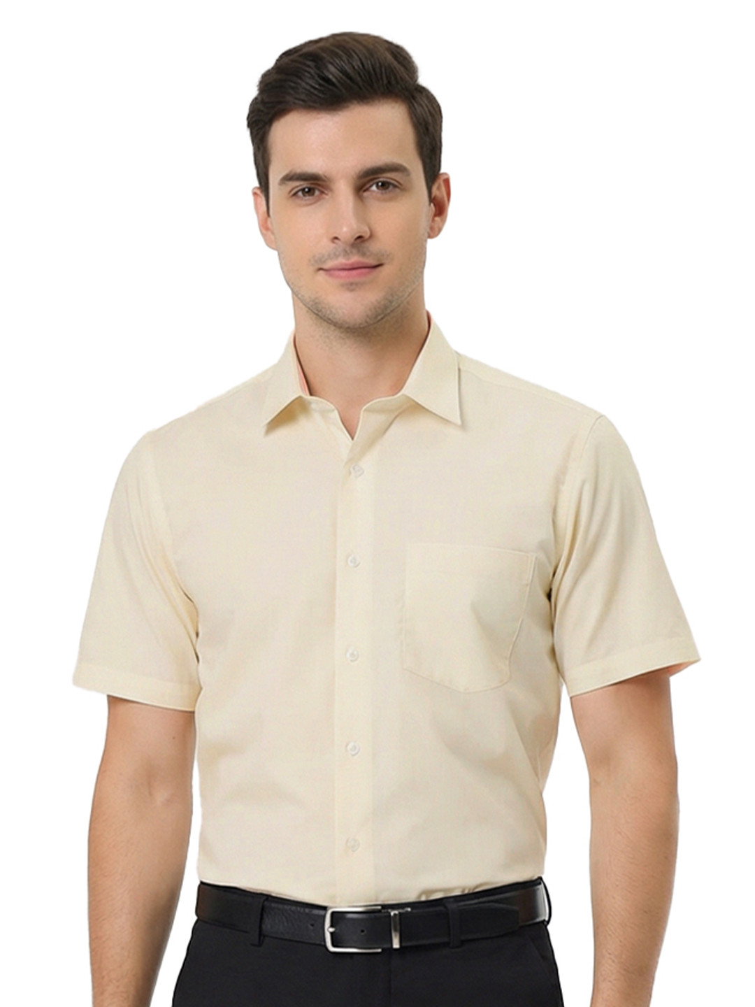 Cottonking Men Pure Cotton Half Sleeves Formal Shirt