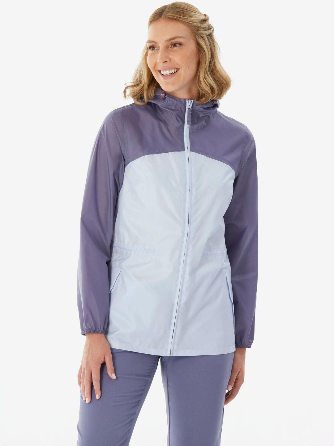 Decathlon Quechua - Women Purple Blue Full Zip Waterproof Hiking Jackets