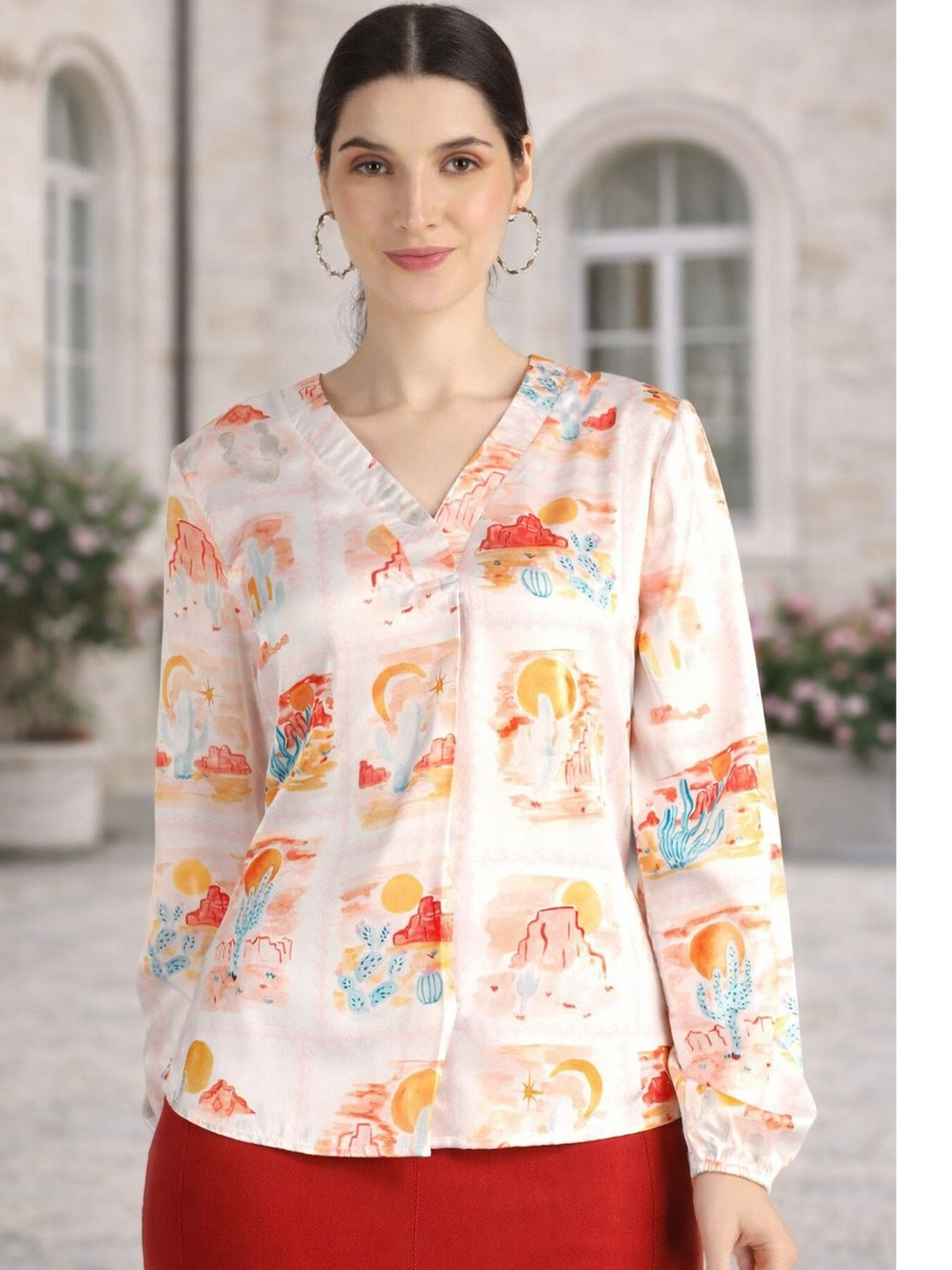 angloindu Print Top