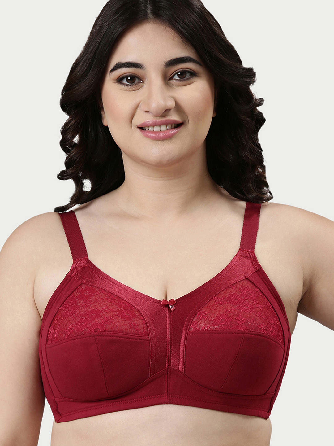 Enamor Non Padded Wirefree Full Coverage Super Contouring M-Frame Full Support Bra A014