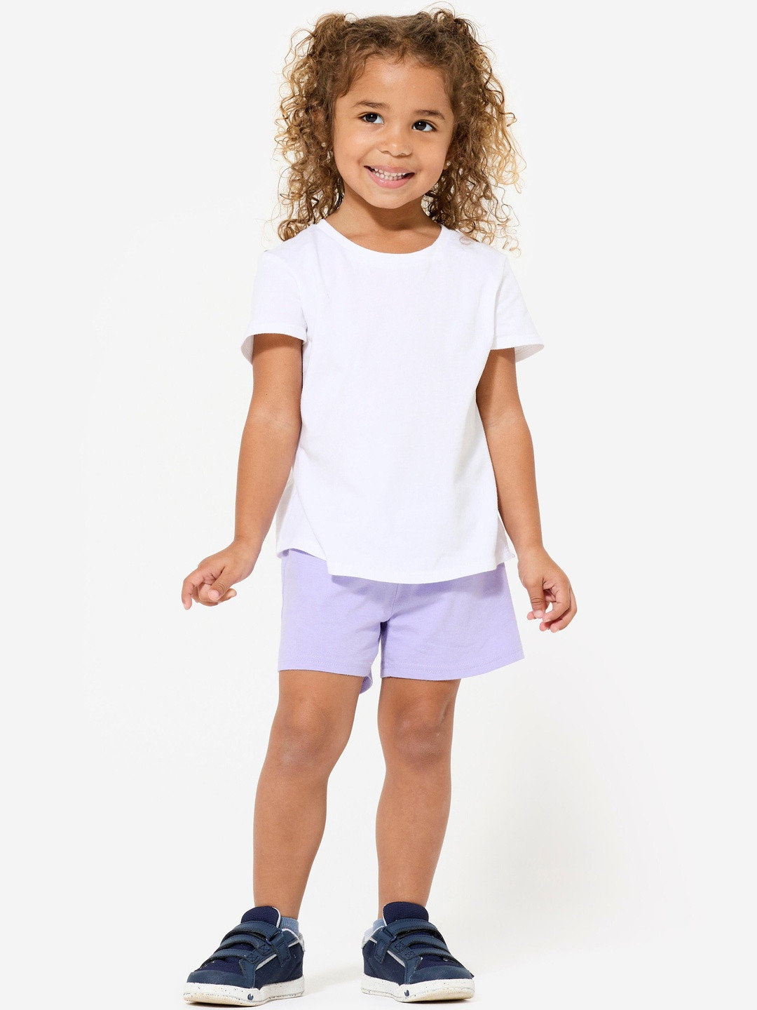 Decathlon Domyos - Unisex Baby Purple Stretchable Gym Shorts