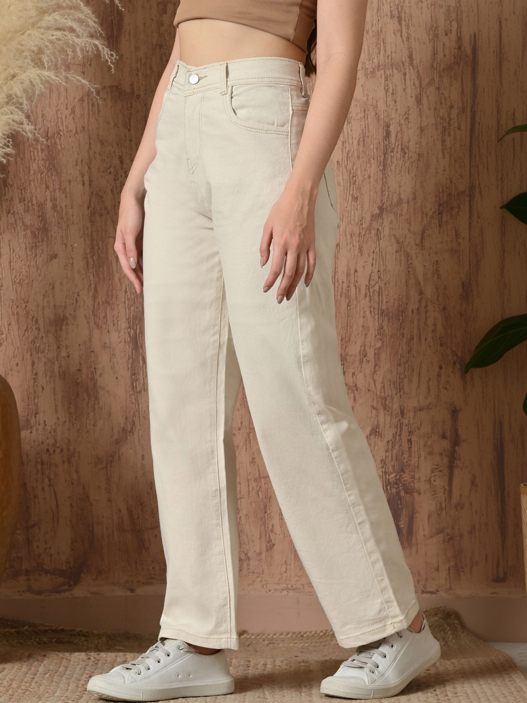 jeancherry Women Classic Relaxed Fit Mid-Rise Stretchable Jeans