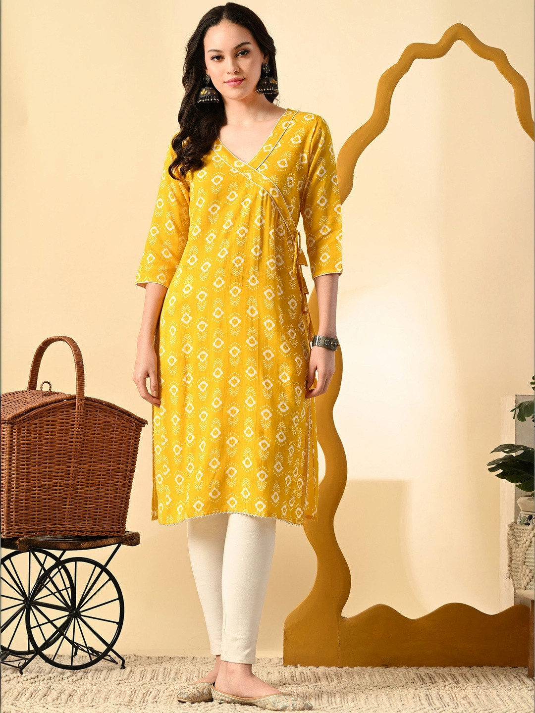 Anouk Women Ethnic Motifs Printed Patchwork Kurta