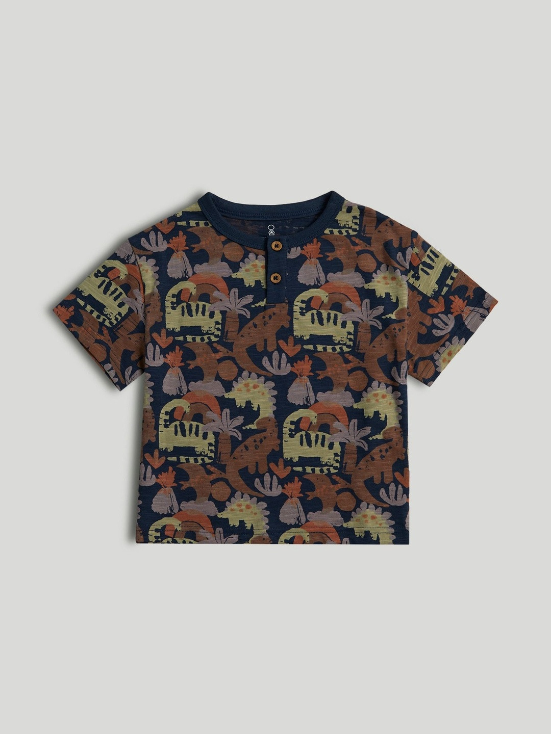 mothercare Boys Printed Tropical Raw Edge T-shirt