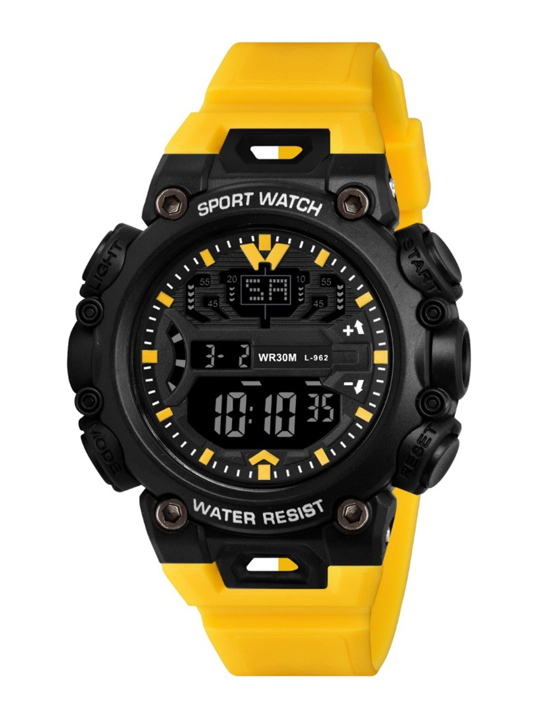 LUXURIT Men Dial & Straps Analogue and Digital Multi Function Watch LX-L962-YELLOW