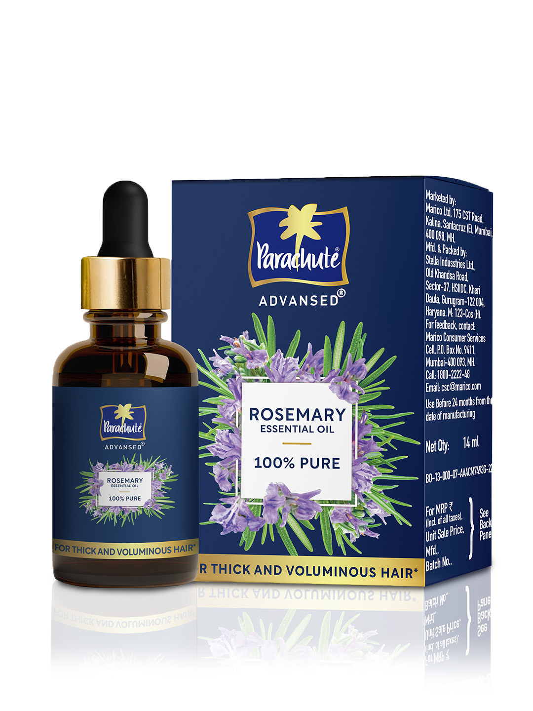 Parachute 100% Pure Rosemary Essential Oil For Thick & Voluminous Hair - 30ml