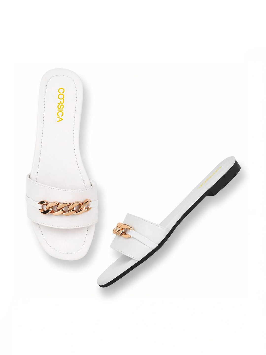 CORSICA Women Open Toe Flats with Buckles