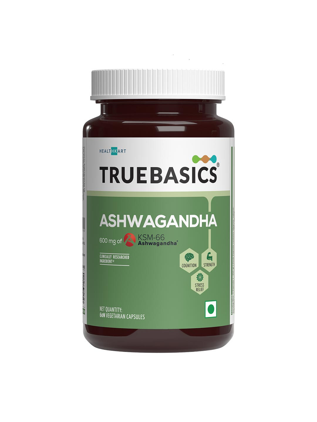 TrueBasics KSM 66 Ashwagandha Capsules - 60 Capsules