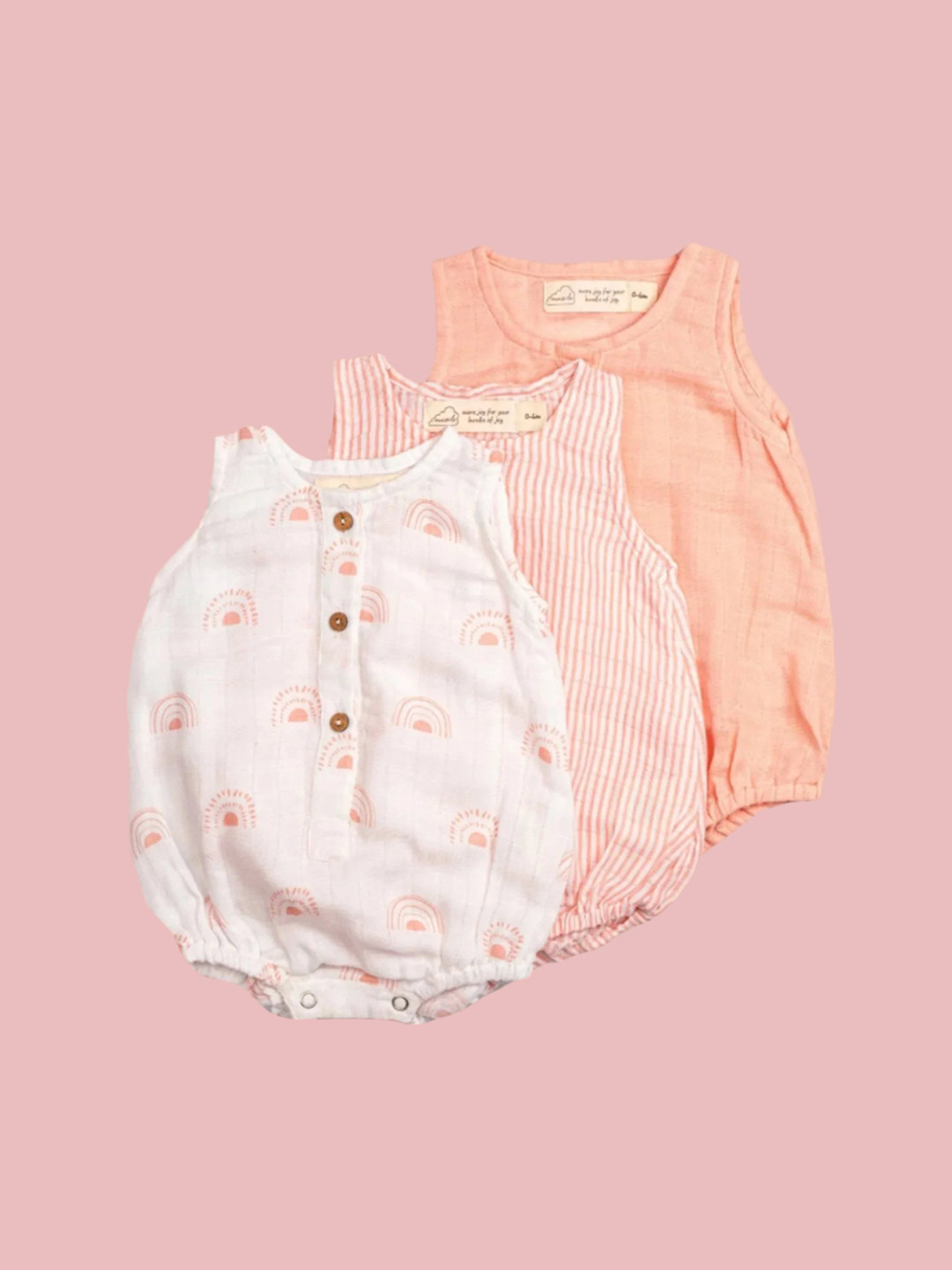 Masilo Infants Pack Of 3 Printed Bodysuit