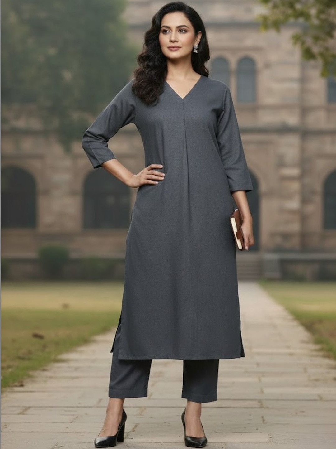 KALINI Women Regular Kurta with Trousers