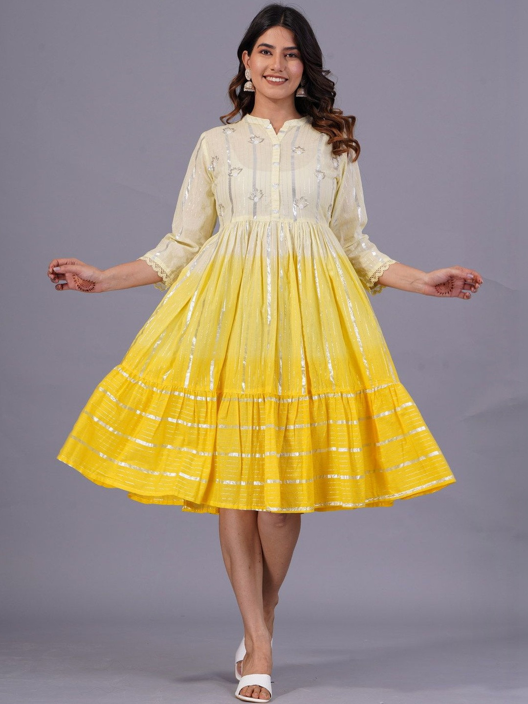 HERE&NOW Print Fit & Flare Dress