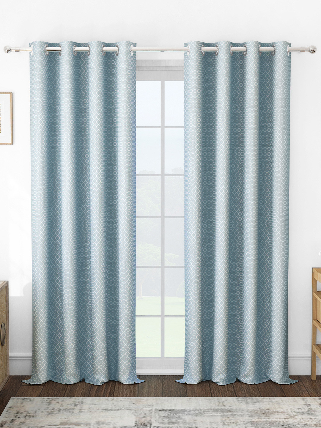 Story@home 2 Pcs Semi Long Door Curtains