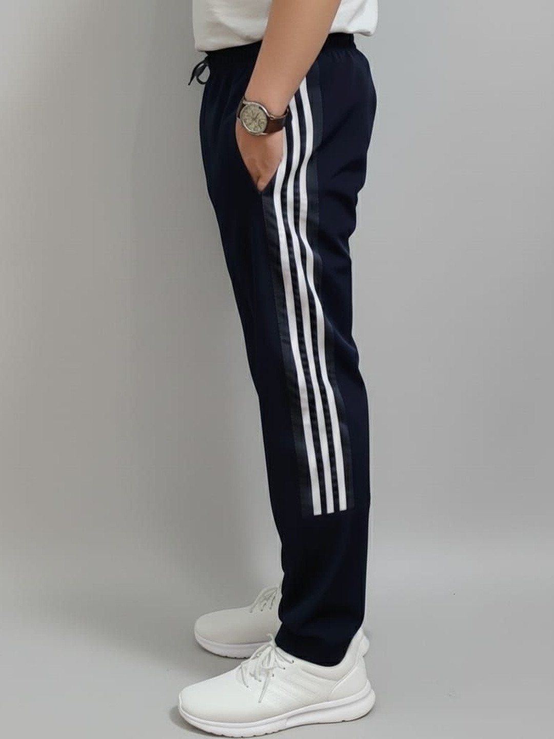 JORKK Men Relaxed Fit Striped Dry Fit Training Track Pants