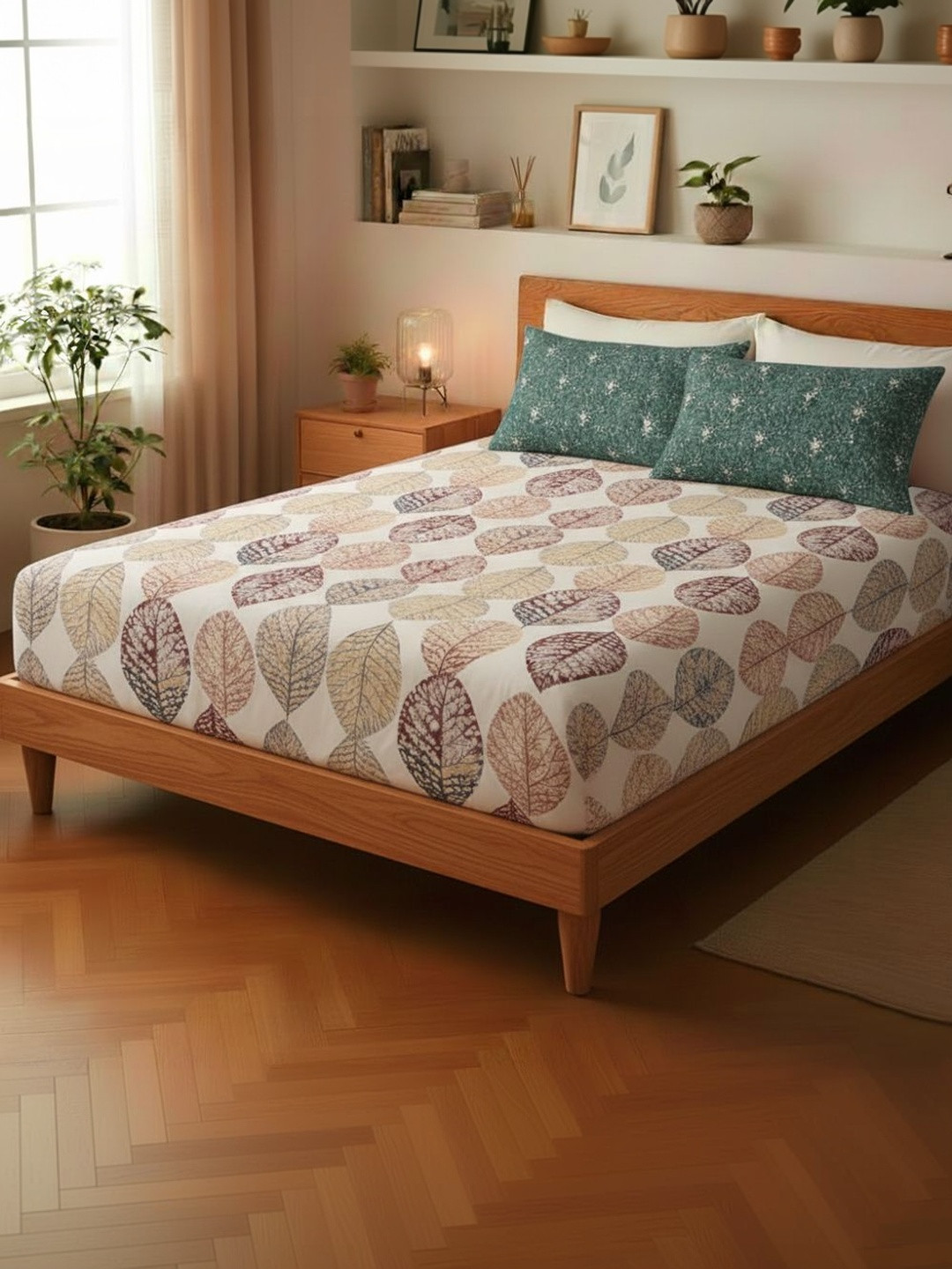 Utopia Bedding Cream-Coloured 300 TC Bedsheet with 2 Pillow Covers
