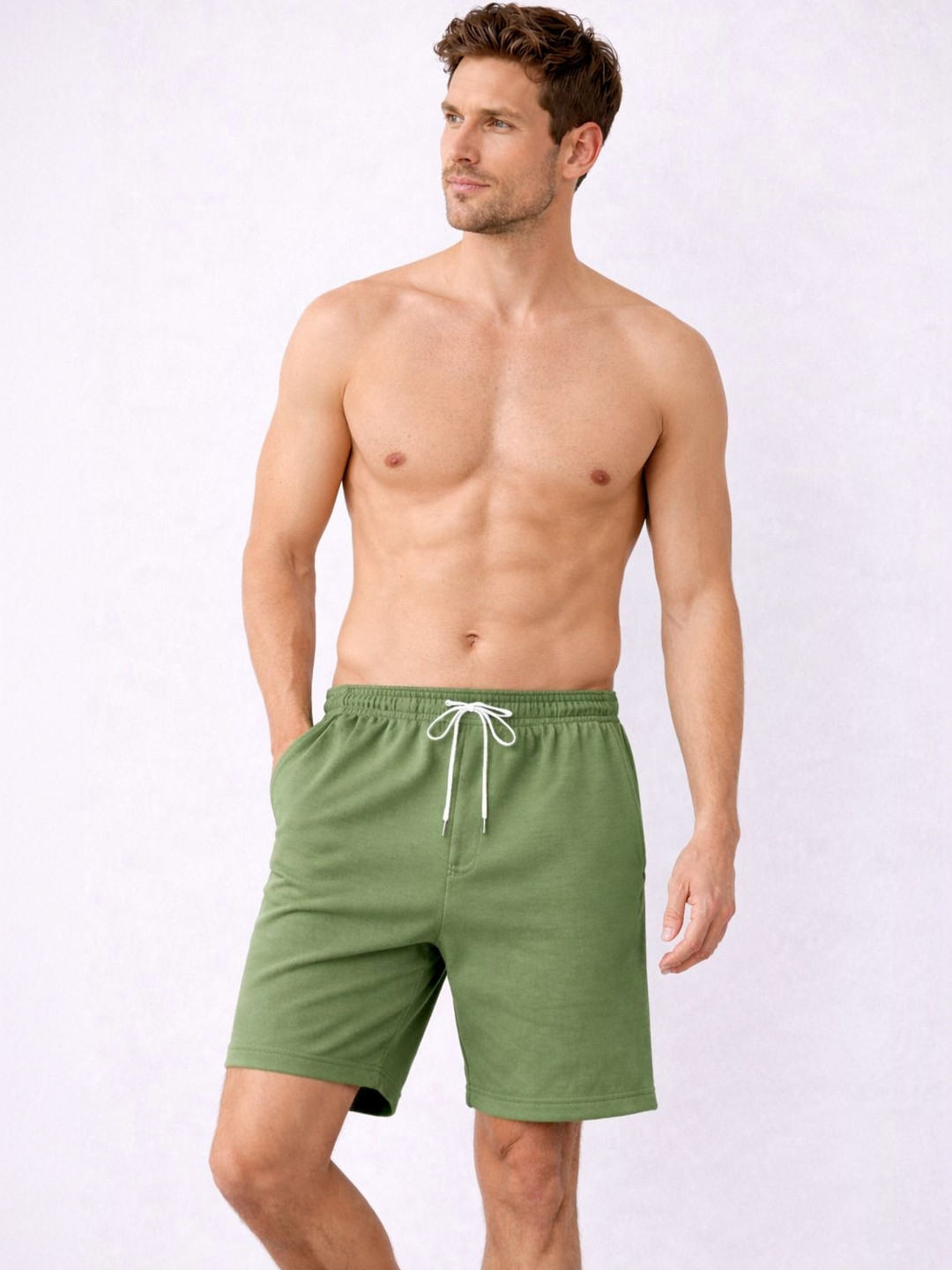 RAHI TRENDZ Olive Green Regular Fit Outdoor Shorts