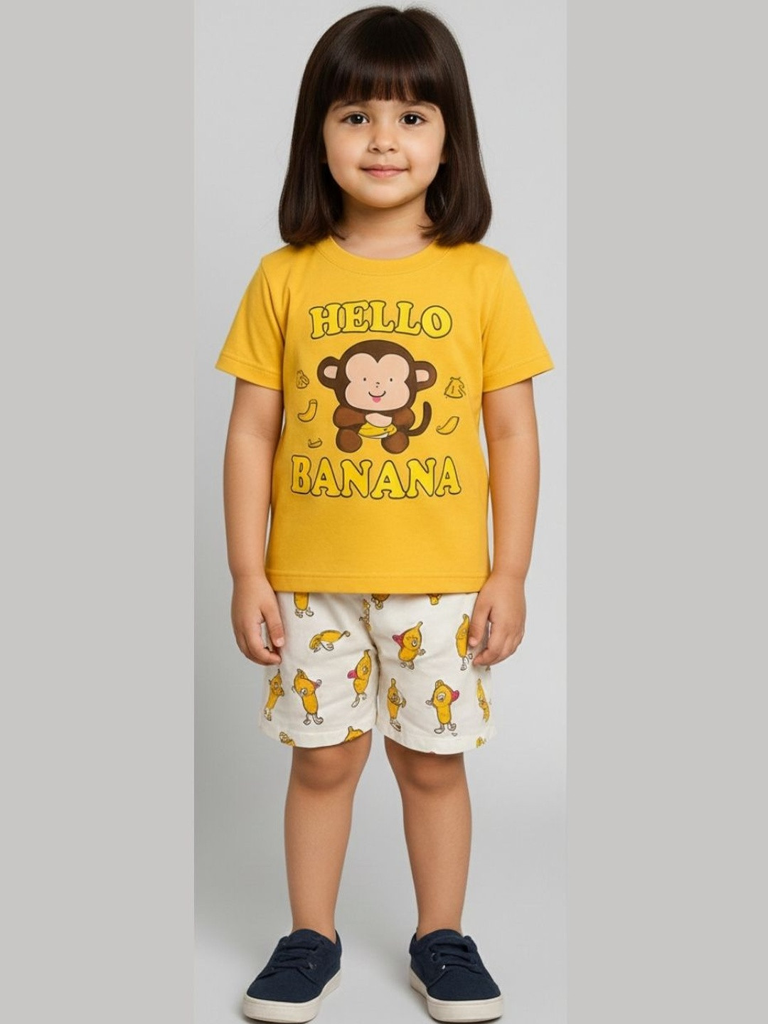 Tiny Hugs Girls Printed Night suit