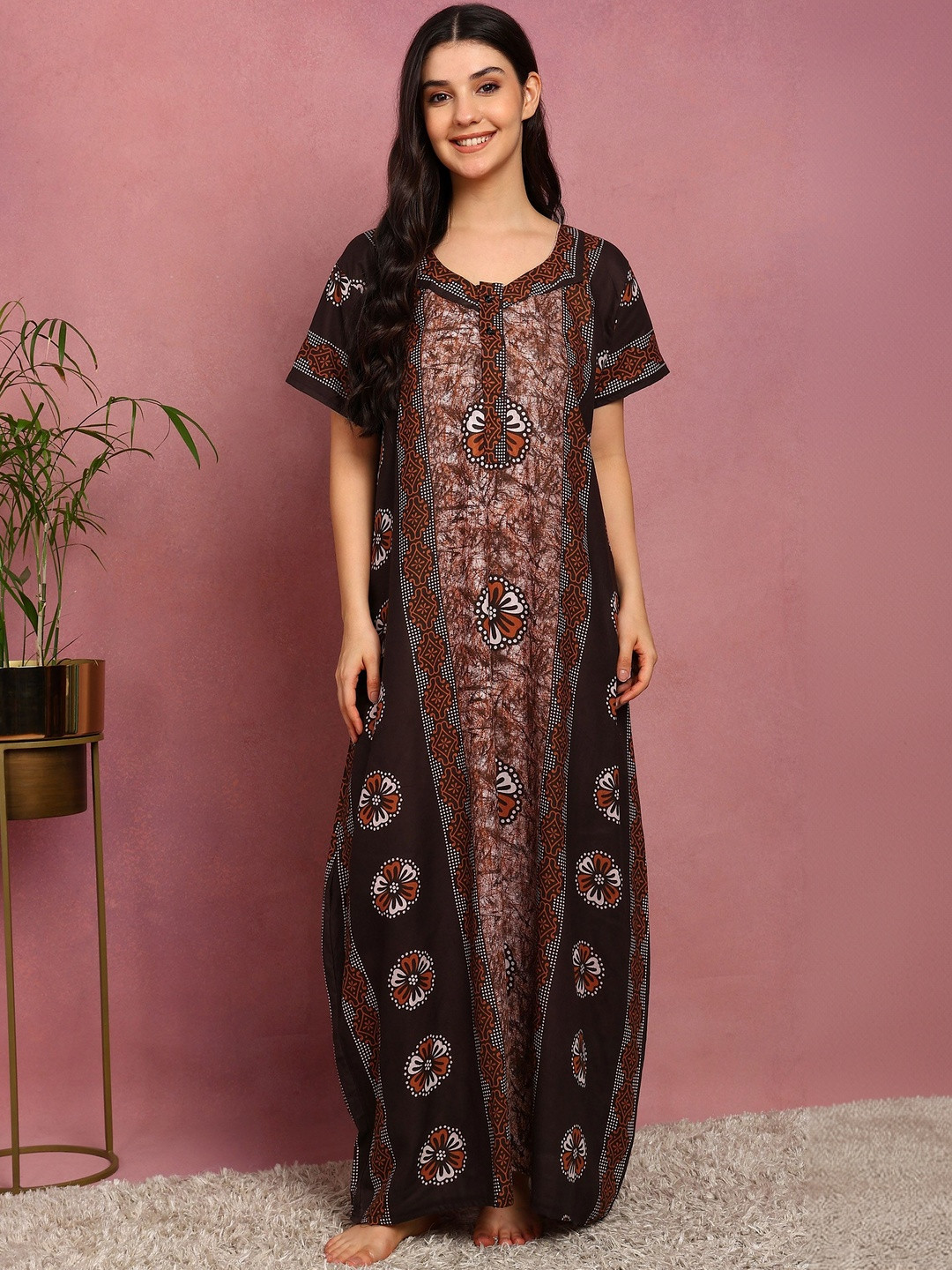 YUKATA Printed Maxi Nightdress