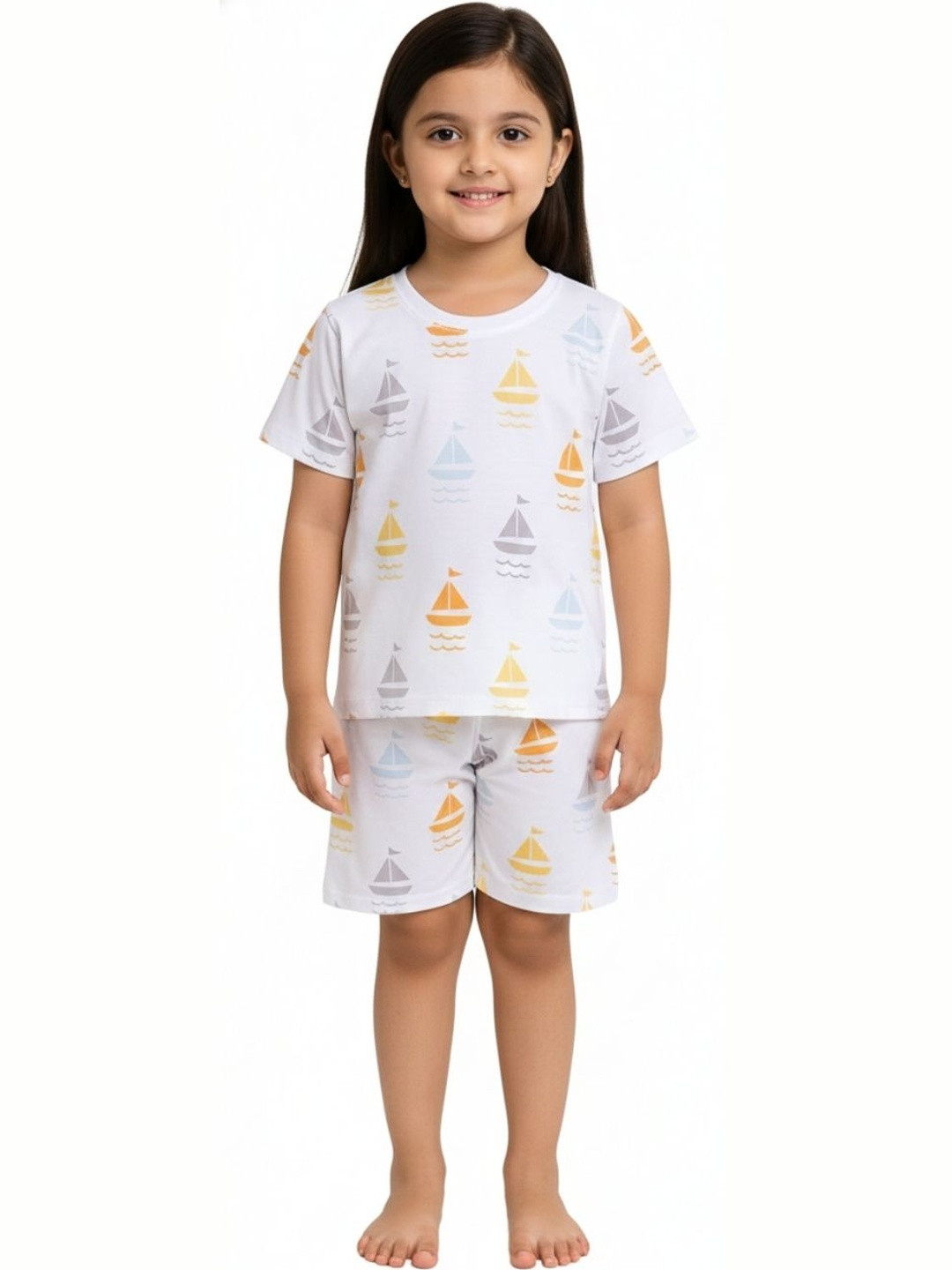 Tiny Hugs Girls Printed Night suit