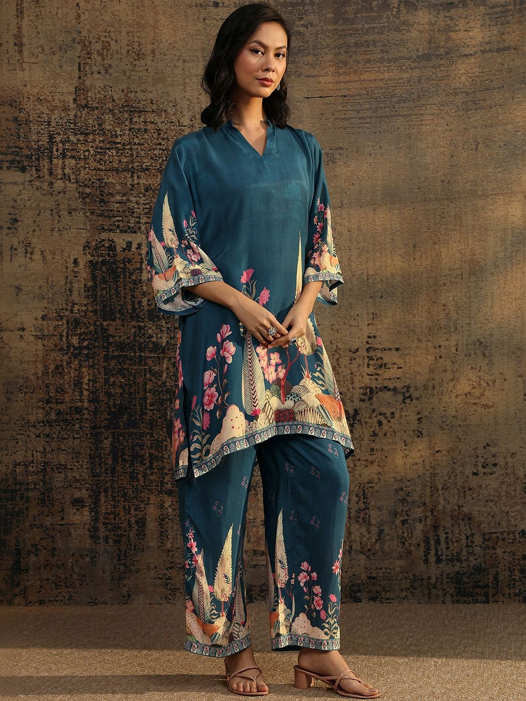 Libas Bohemian Printed Tunic with Palazzos
