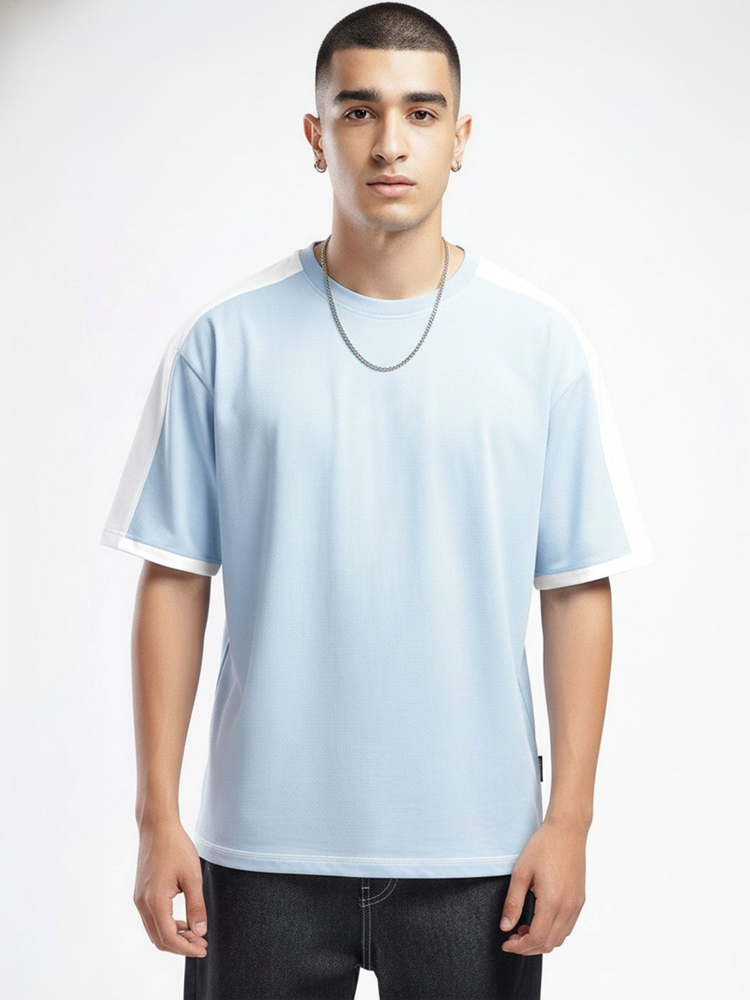 Crazymonk Plain Ignite Cotton Round Neck Short Sleeves Relaxed Fit T-shirt