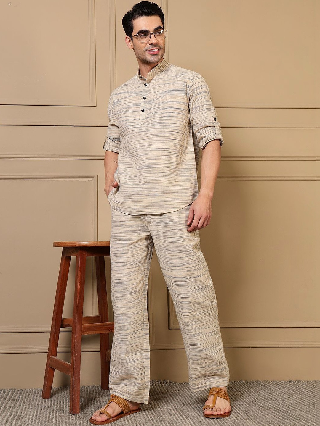Amanush Cotton Striped Tunic with Trousers