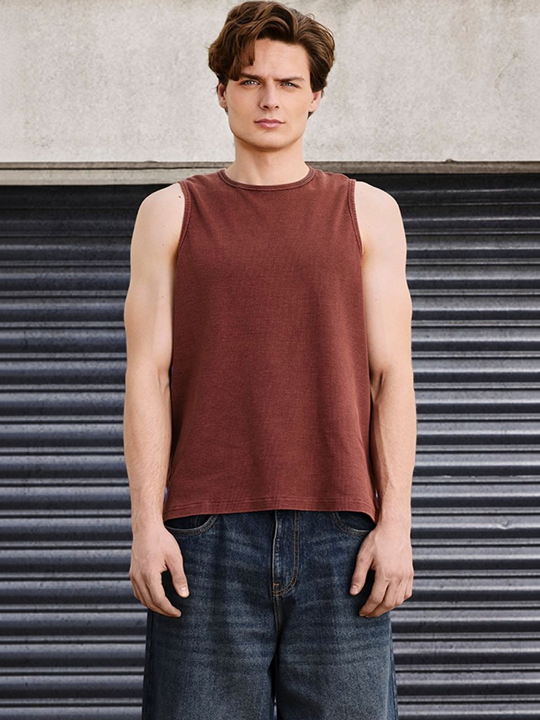Snitch Cotton Round Neck Sleeveless T-shirt
