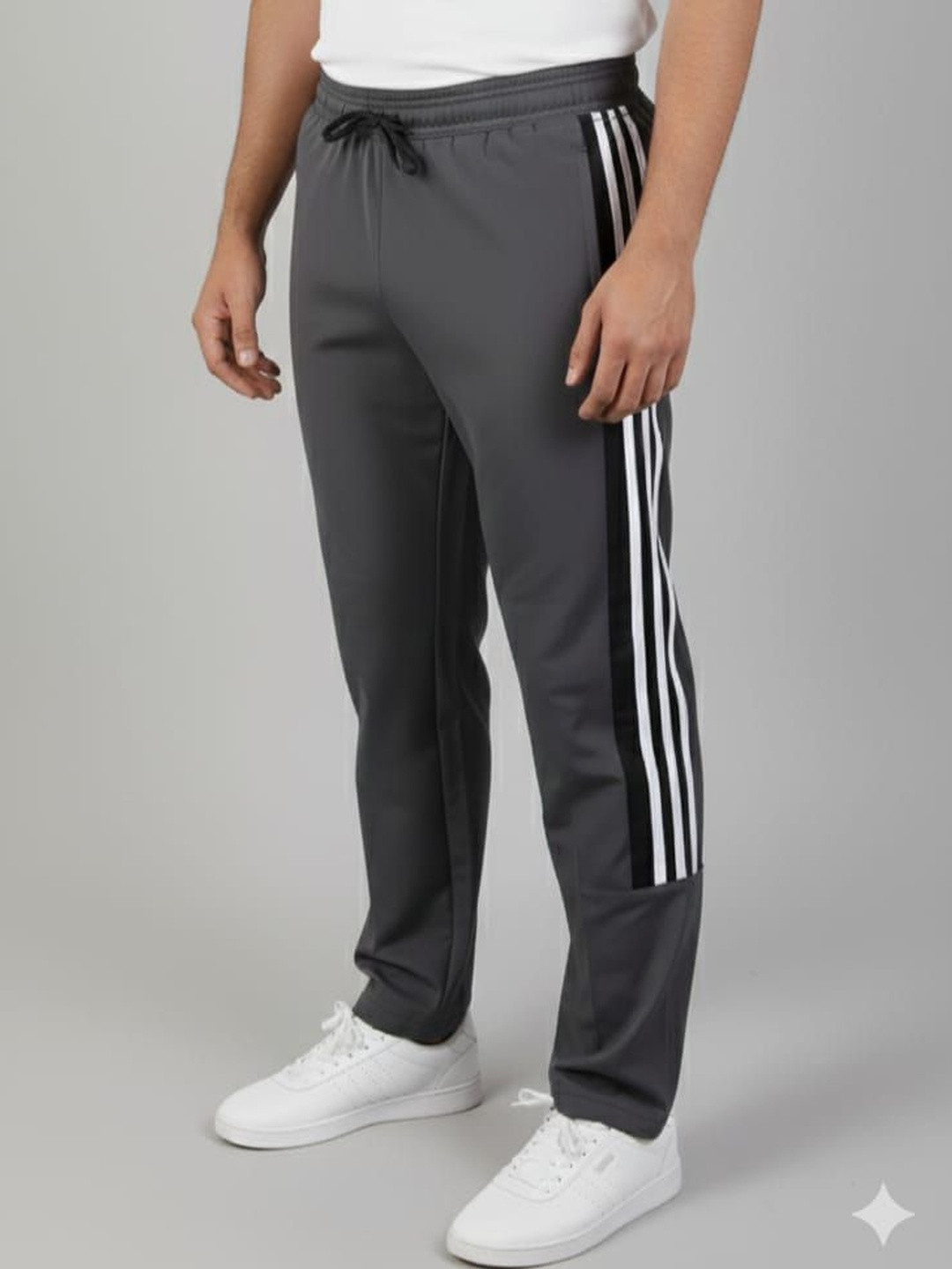 JORKK Men Relaxed Fit Striped Training Track Pants