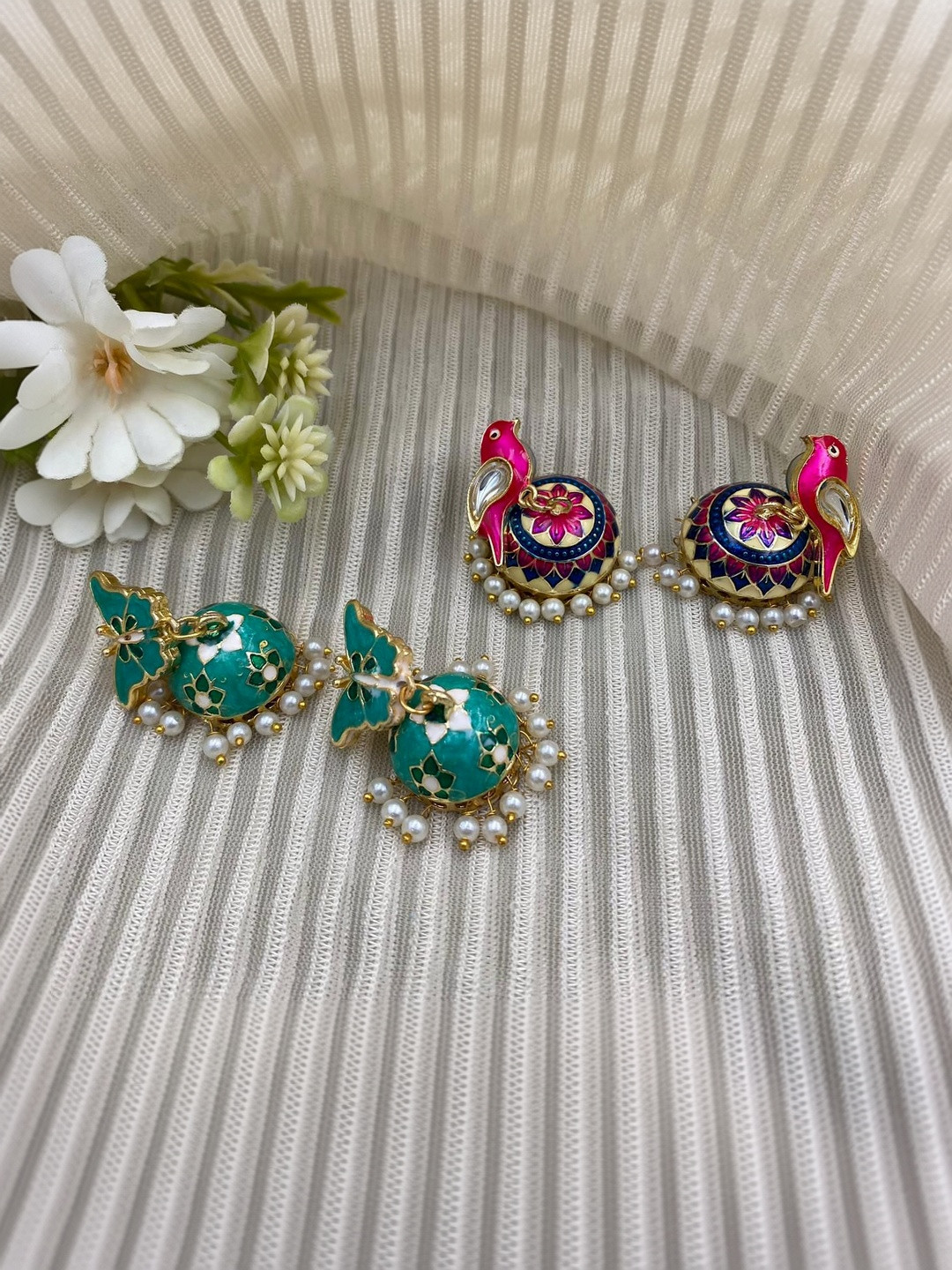 Fashion Theme Dome Shaped Jhumkas Earrings