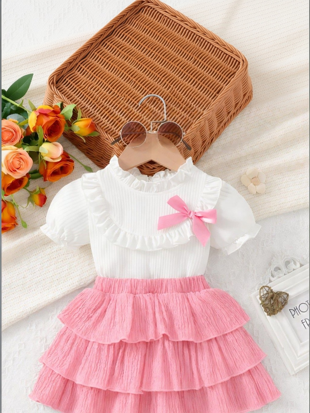 Jhilik Garments Girls Top with Skirt