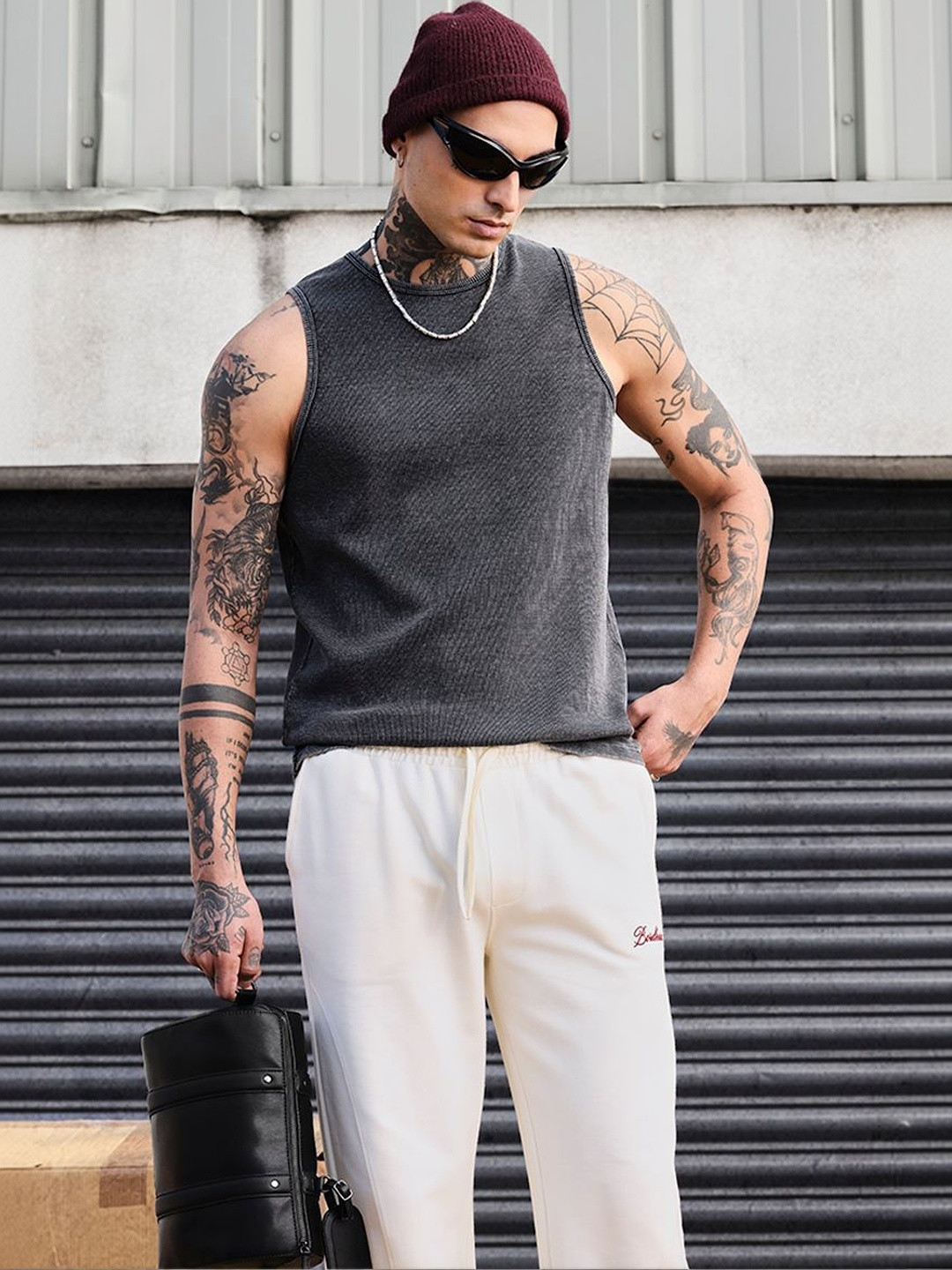 Snitch Cotton Round Neck Sleeveless T-shirt