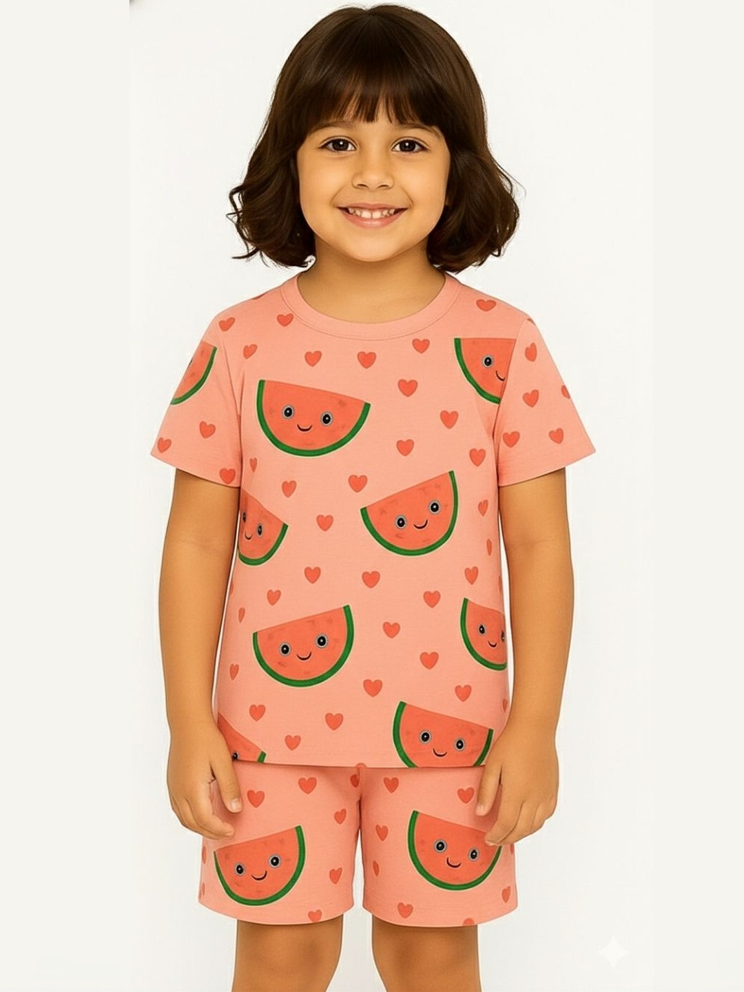 Tiny Hugs Girls Printed Night suit