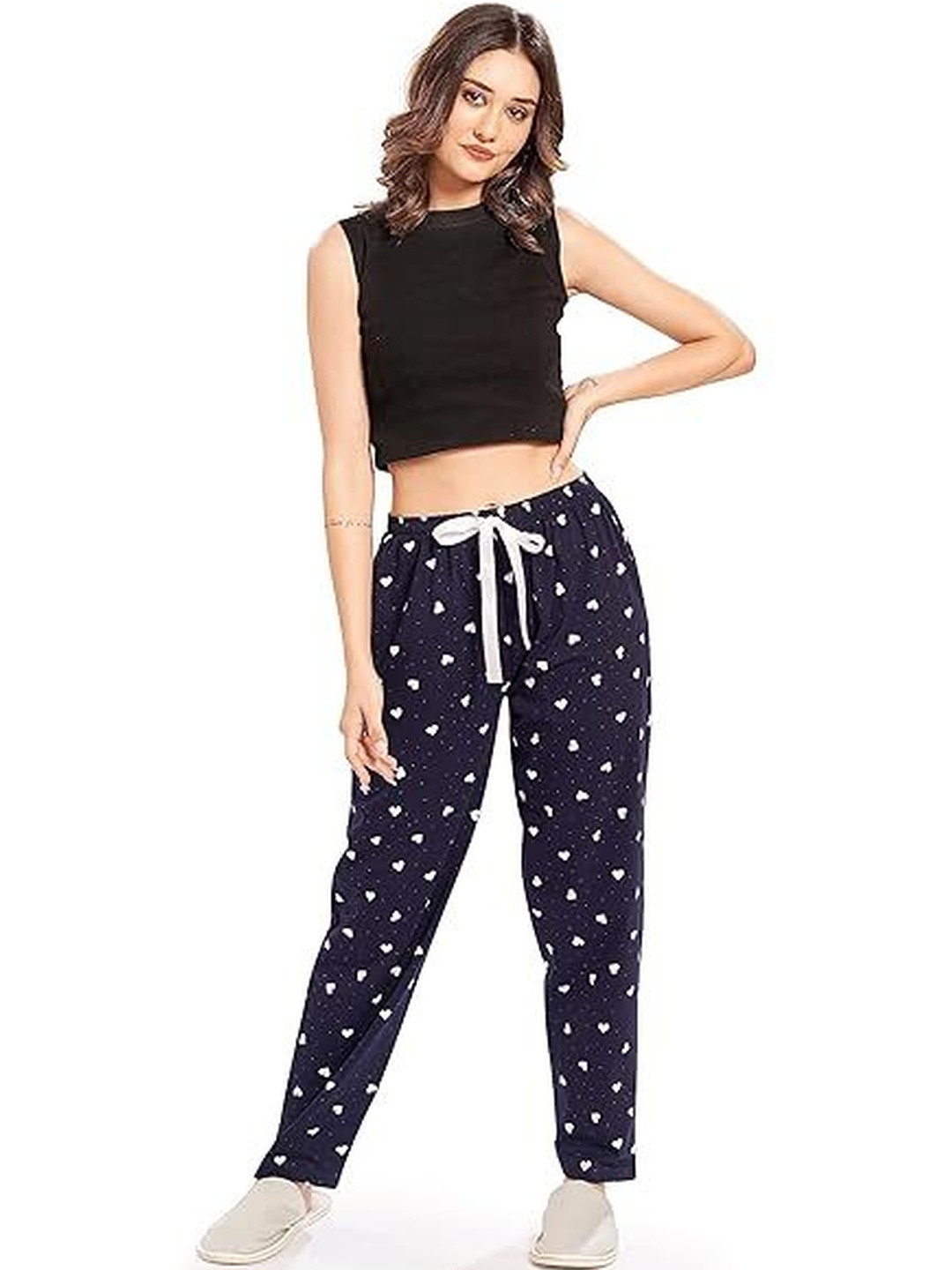 Realglimpse Women Relaxed Fit Graphic Print Track Pants