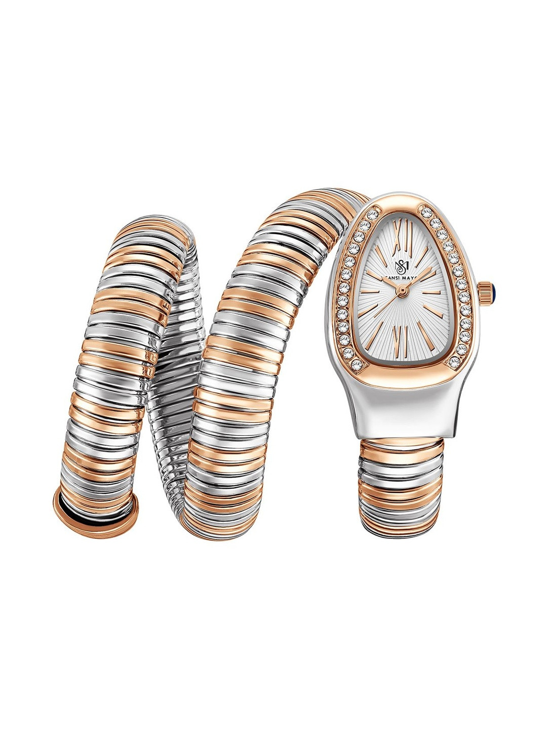 SANSIMAYO Women Dial & Wrap Around Straps Analogue Watch SM-L-0092-TTSRG-SRG-W