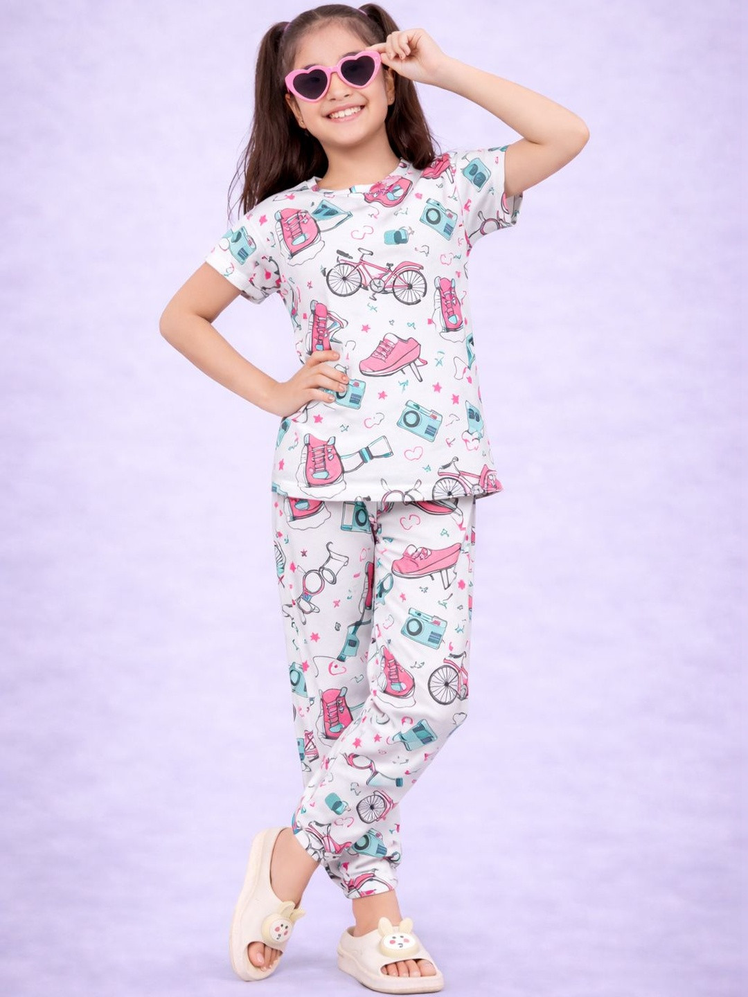 LITBABY Girls Printed Maxi Nightdress