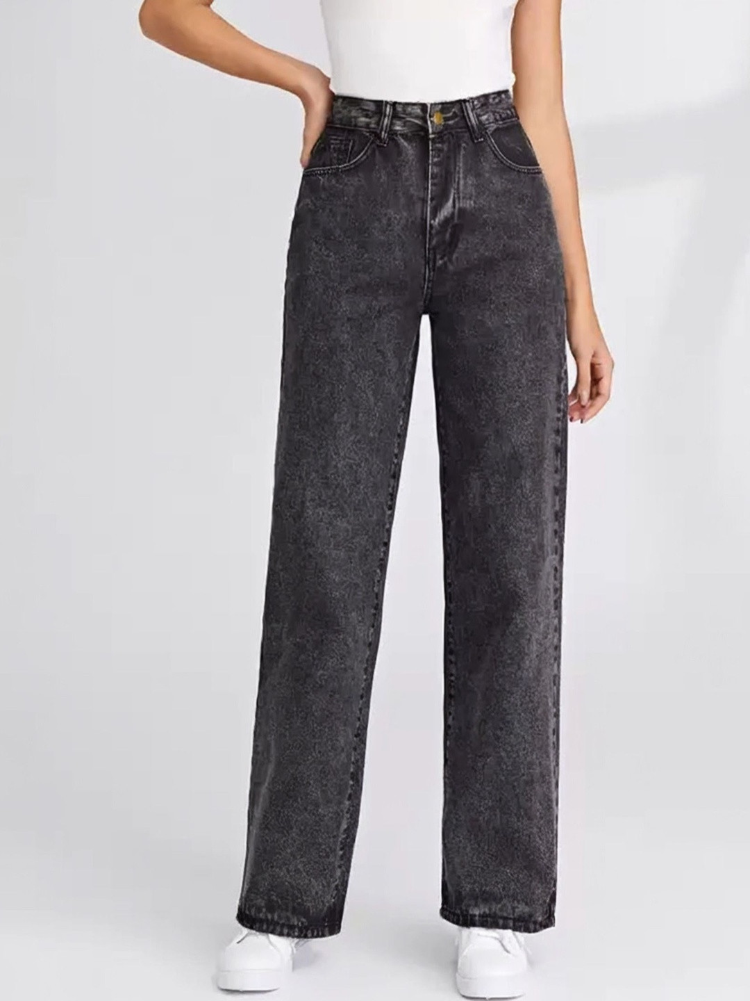 KASHIANXSTYLE Women Comfort Boyfriend Fit High-Rise Heavy Fade Stretchable Jeans