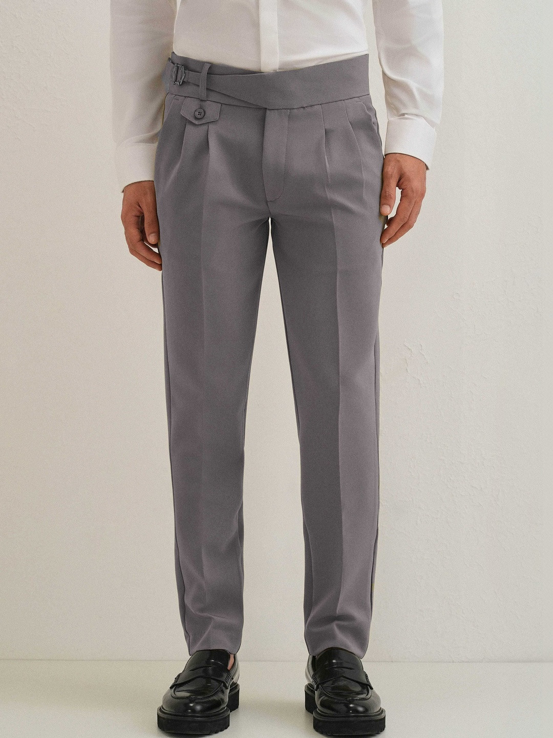 MANCREW Men Tailored Wrinkle Free Pleated Gurkha Pants